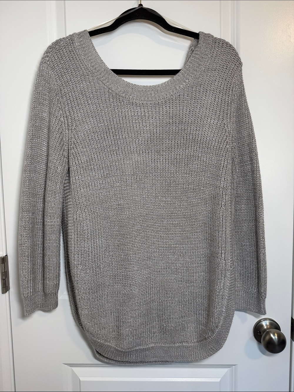 Cozy Lightweight Crewneck Sweater in Gray